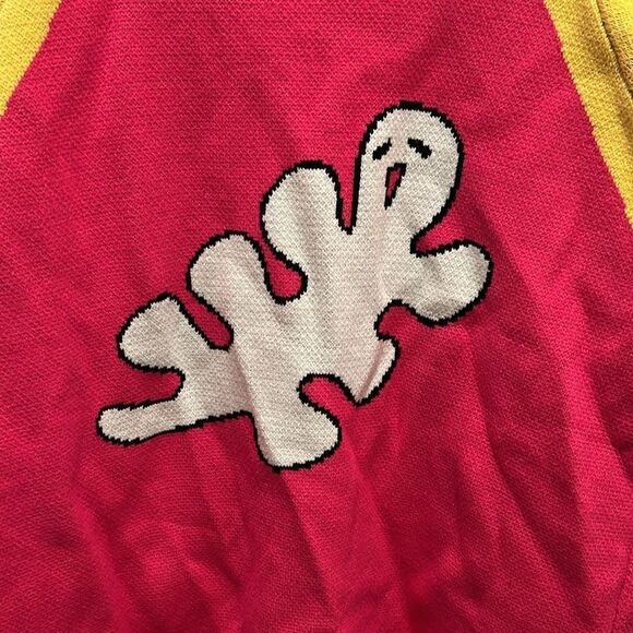 Steady Hands Varsity Cardigan Sweater. With Funky Design - Picture 6 of 9